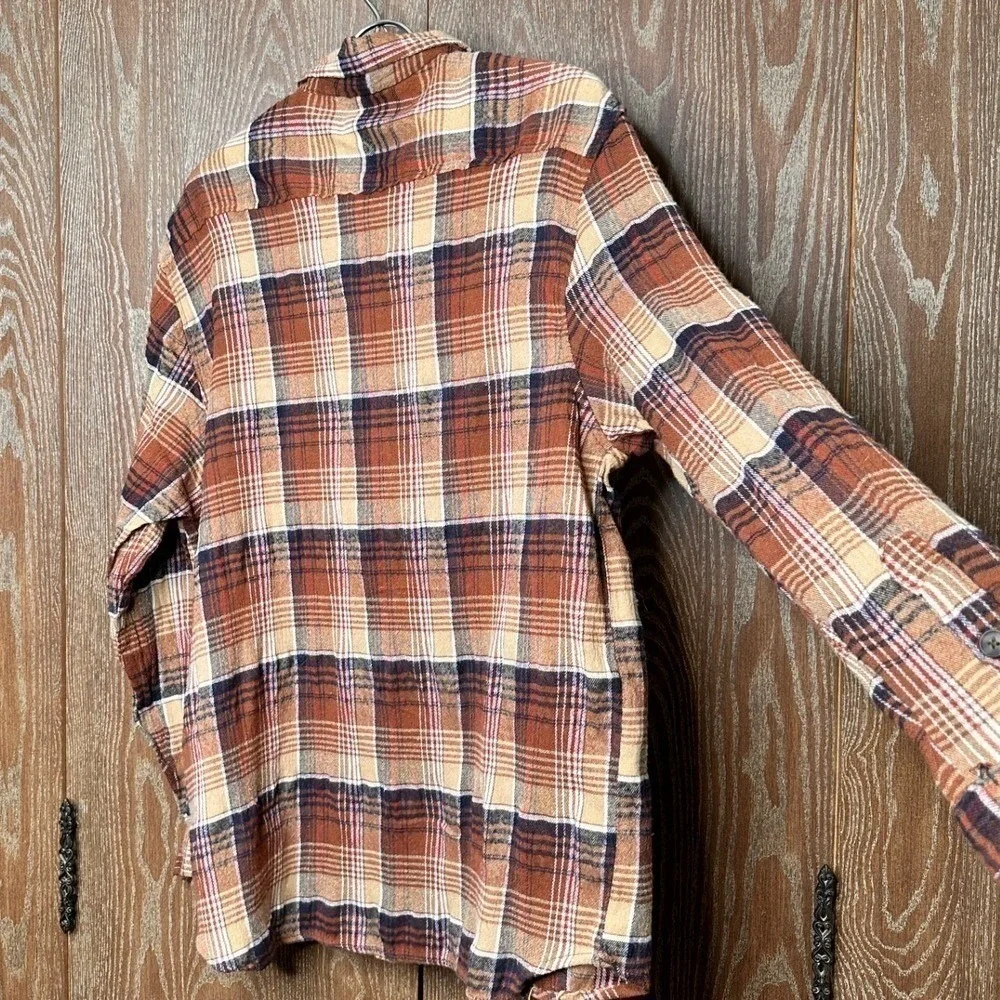 Stanley Workwear Plaid Button Down Flannel Shirt Mens Large Cotton Blend Casual - Picture 8 of 8